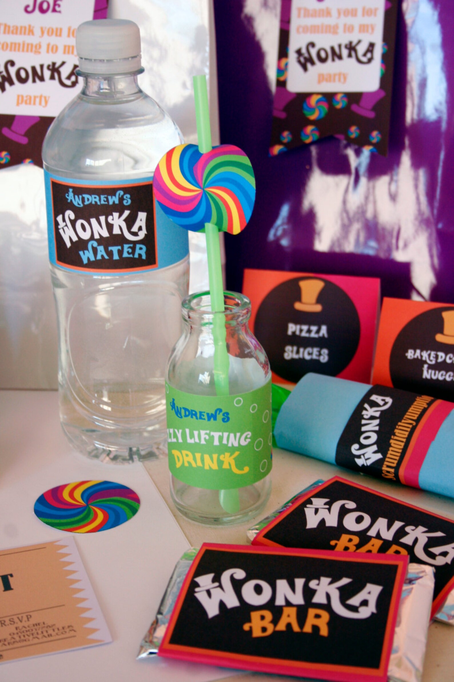 Willy Wonka Birthday DIY Printable Kit INSTANT DOWNLOAD Etsy