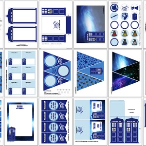 Dr Who Party DIY Printable Kit INSTANT DOWNLOAD Dr Who | Etsy
