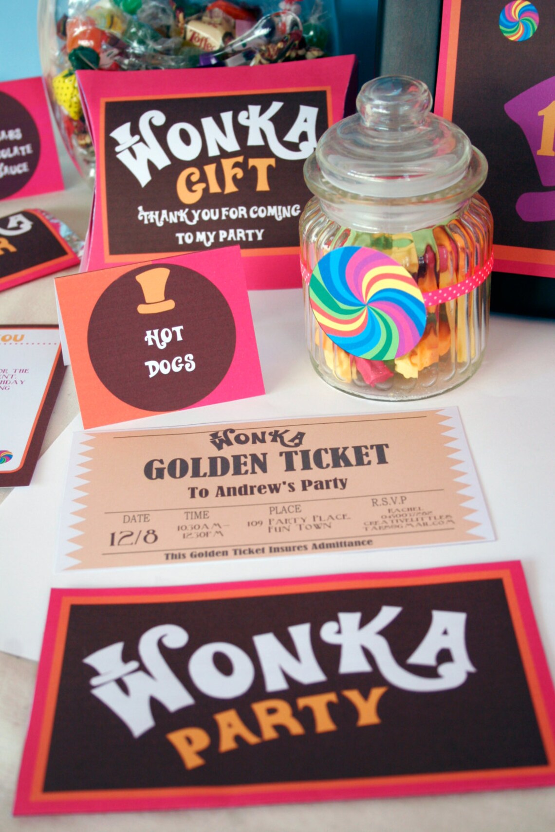 Willy Wonka Birthday DIY Printable Kit INSTANT DOWNLOAD - Etsy