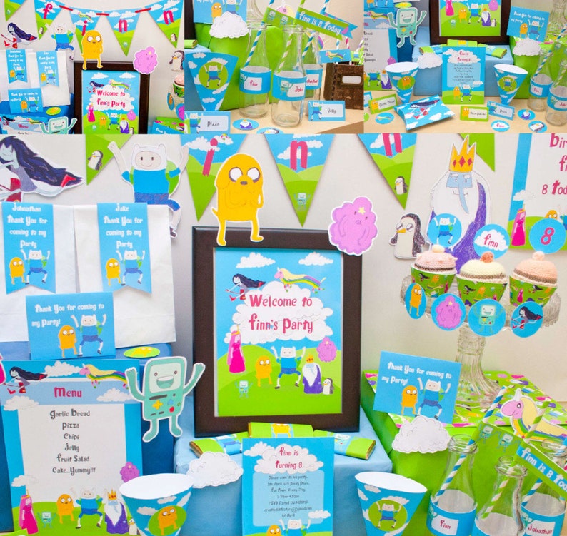 INSTANT DOWNLOAD Adventure Time Party Inspired Adventure Time Birthday Party DIY Printable Kit