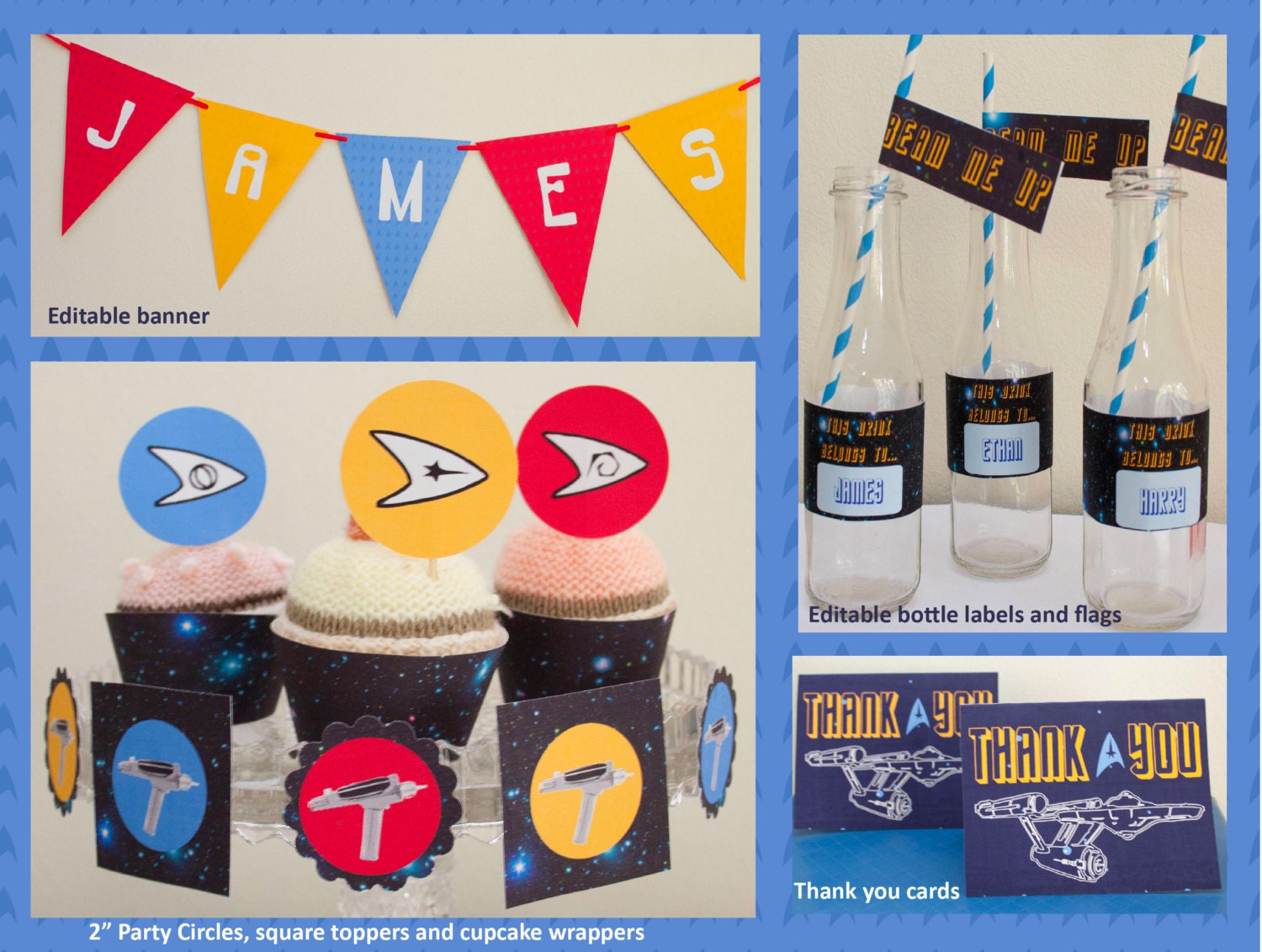 Star Trek Party DIY Printable Kit INSTANT DOWNLOAD Start - Etsy