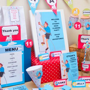Rock Climbing Party DIY Printable Kit Instant Download Tintin Inspired - Etsy