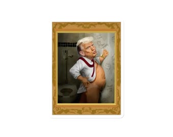 Trump Badezimmer Aquarell Magnet South Park, FDT, Anti Trump, links, lehnend, witzig