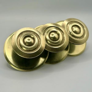 Ensemble de 3 boutons vintage en laiton avec plaques arrière rondes assorties