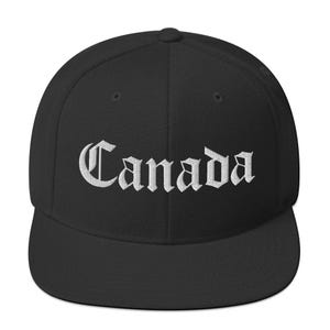 Canada Old English Snapback Hat