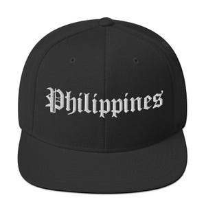 Philippines Old English Snapback Hat