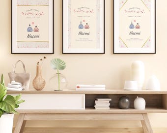 Hinamatsuri Wall Art Template | Editable Girls Day Decor | Japanese Doll Festival Printable | Canva Template