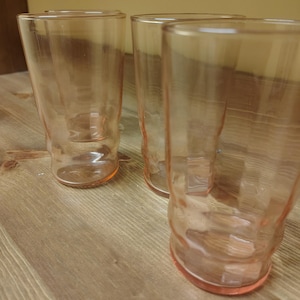 1950s Libbey Pink Juice Glass | Vintage Mid-Century Glassware | Retro Barware | Set of 4