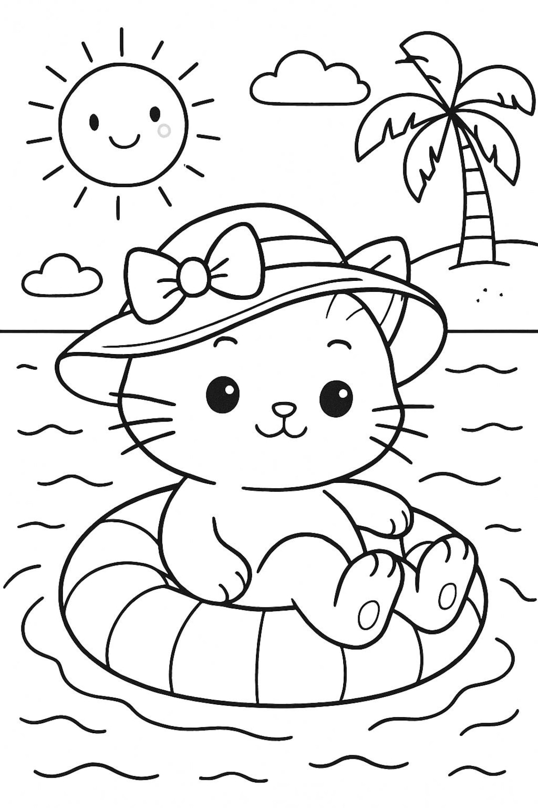Baby Pool Coloring Page - Etsy Canada