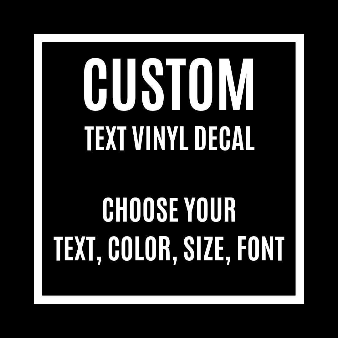 Custom Vinyl Decal Text: Personalized Lettering Sticker - Etsy