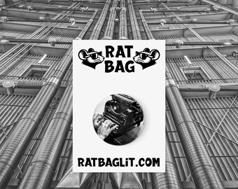 Vintage Typewriter Button - B&W Photo 1-inch Pinback Button, Funny Writer Gift, Writer Gift Ideas, Writer Buttons, Writing Pins, Rat Bag Lit