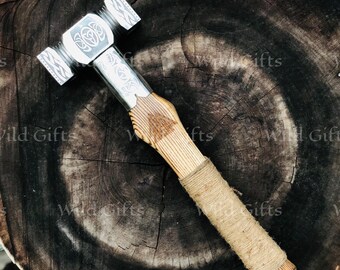 Handmade Viking Hammer Wall Decor: Norse Mythology Steel & Ash Art