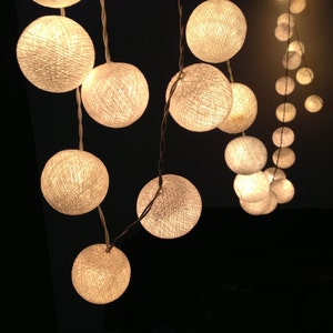 White cotton ball string lights for Patio,Wedding,Party and Decoration, Wedding Lights, Fairylights