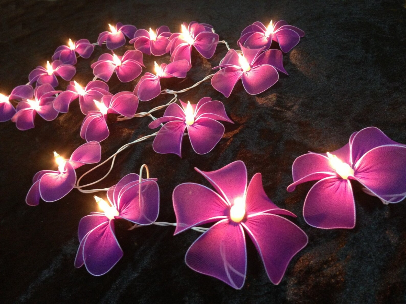 Dark Purple Flower String Lights for Patioweddingparty and Etsy