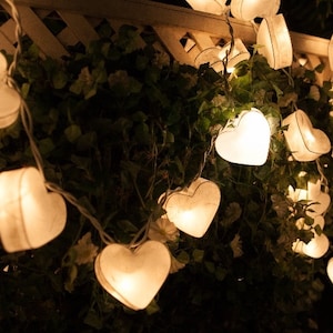 Handmade White Valentine mulberry paper Lanterns for Patio,Wedding,Party and Decoration, fairy lights