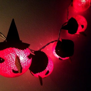 Halloween series Witch cotton ball string lights for halloween day, Halloween lights decoration, fairy lights image 3