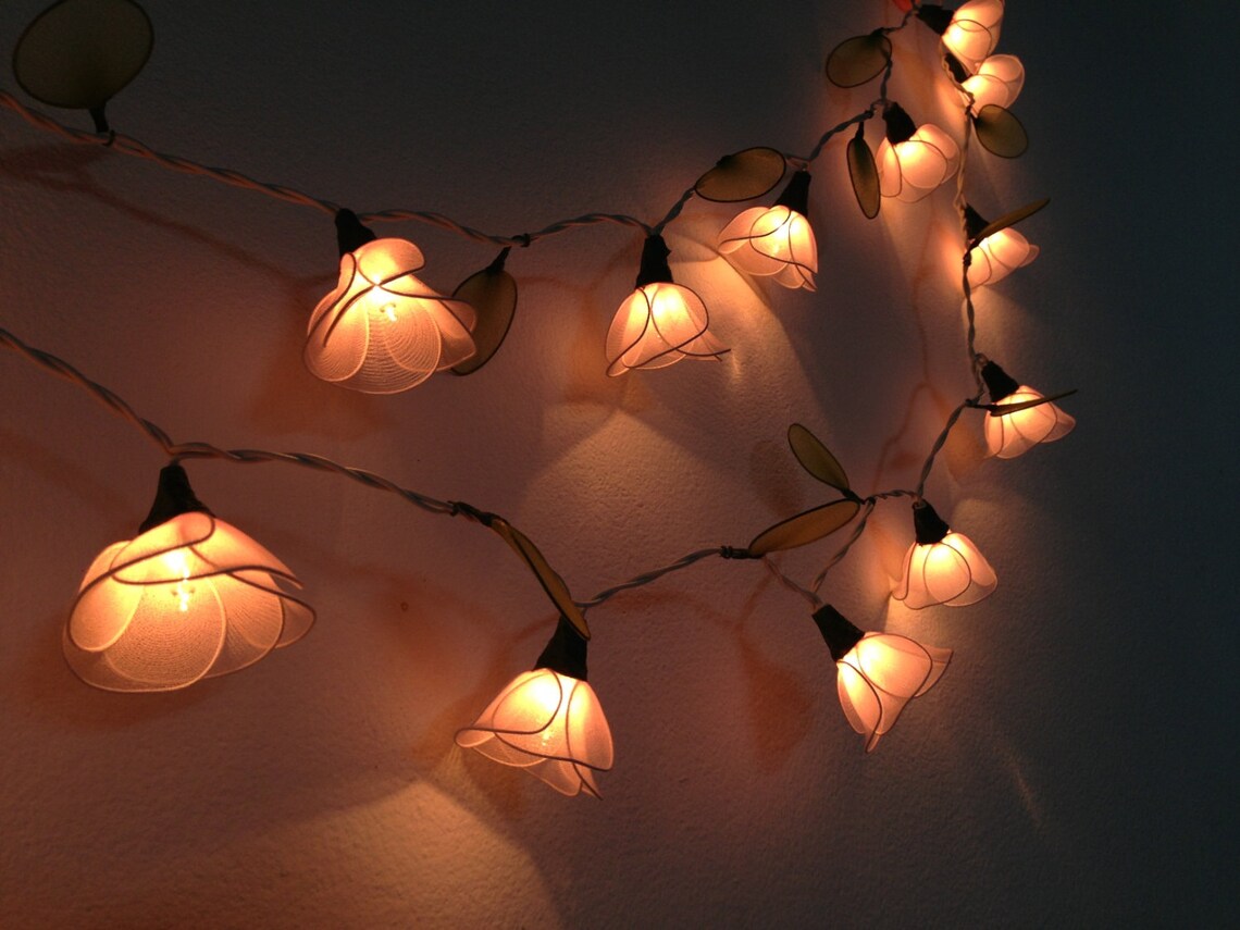 Pale Pink Flower String Lights for Party and Decoration Etsy