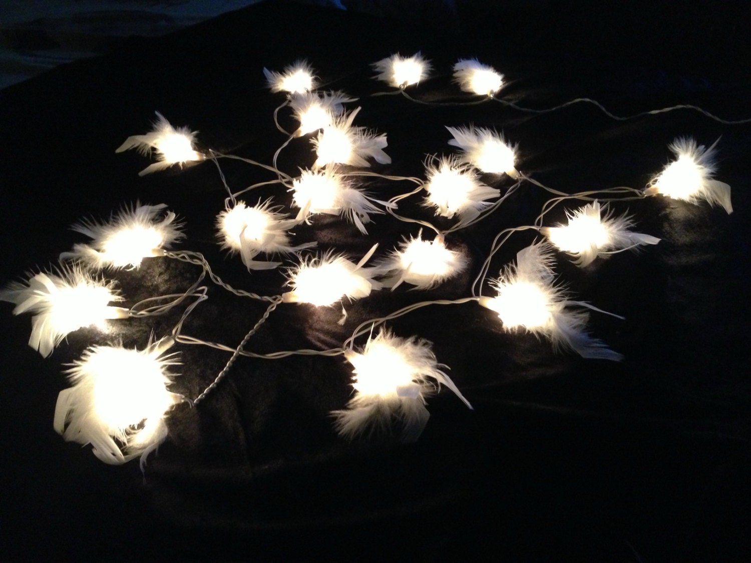 Guirlandes lumineuses en plumes blanches pour patio, mariage, fête et  décoration, lumières de fées -  France