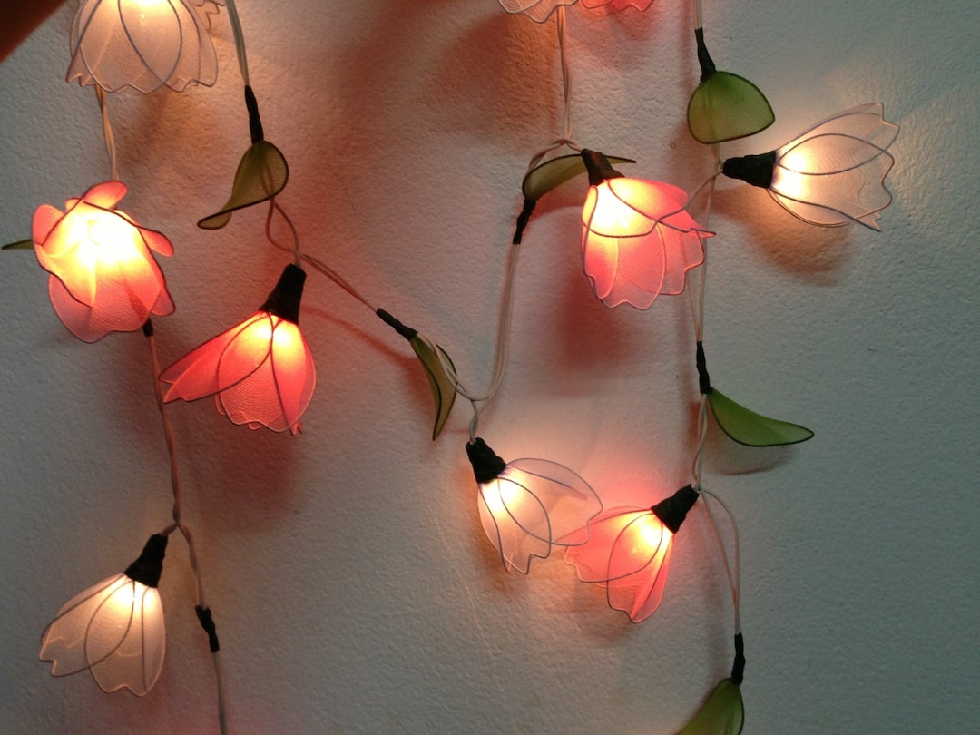 Purple & Pink Himalayas Flower With Leaf String Lights for - Etsy