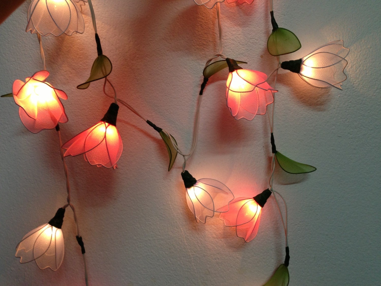 Led guirlandes de lumières leds fées décoratives à piles, lumière de fil de  cuivre pour chambre à coucher, mariage (16 pieds/5 m blanc chaud)