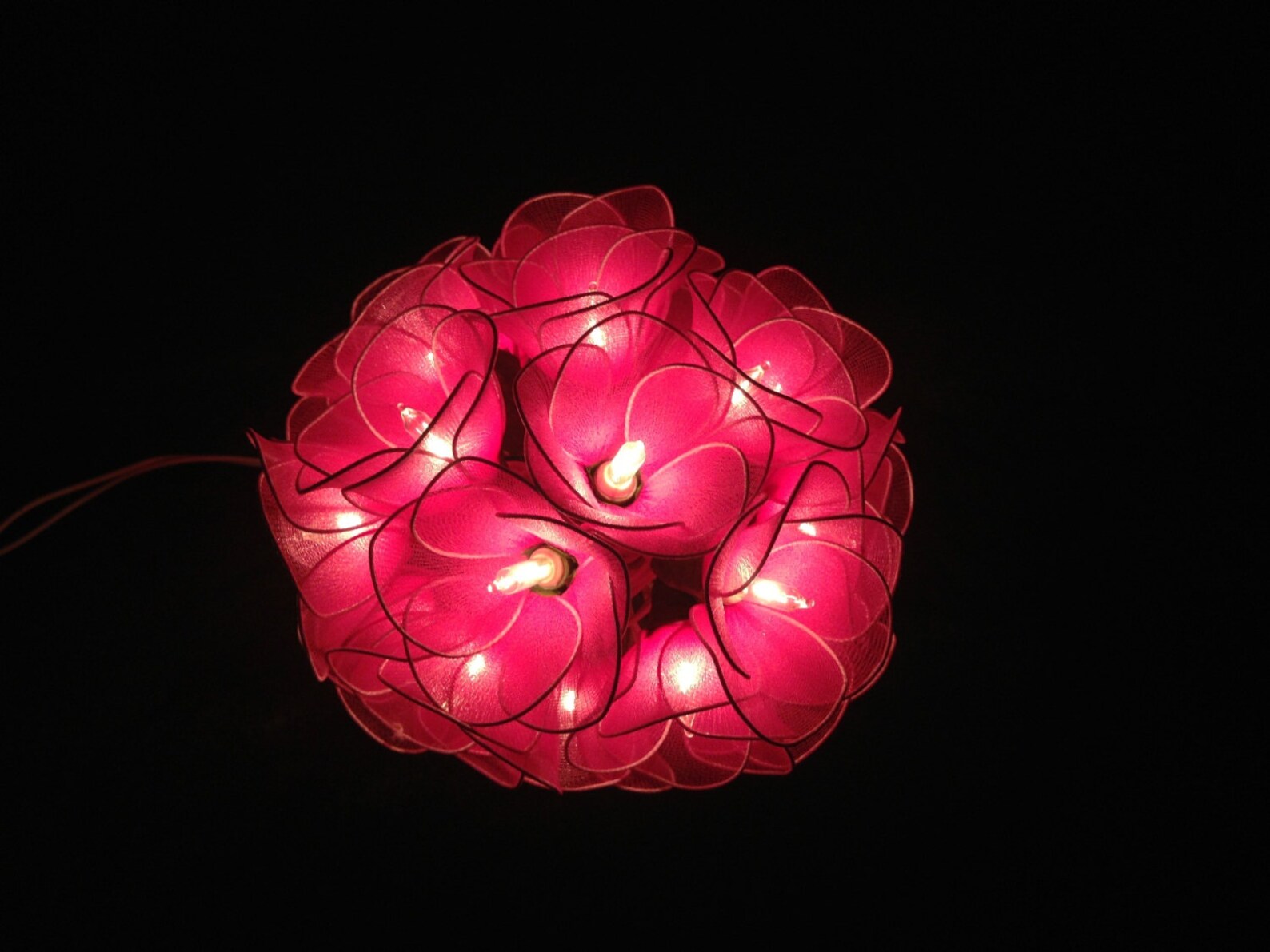 20 Bulbs Sweet Pink flower string lights Garland for party and Etsy