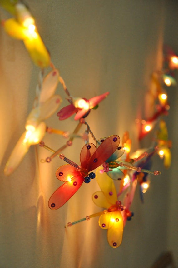 Colourful Dragonfly String Lights for Party Wedding Decor