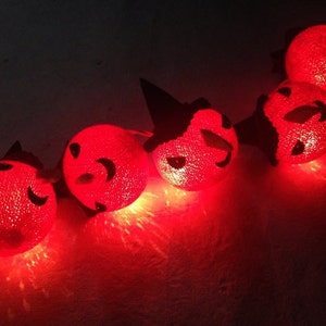 Halloween series Witch cotton ball string lights for halloween day, Halloween lights decoration, fairy lights image 2