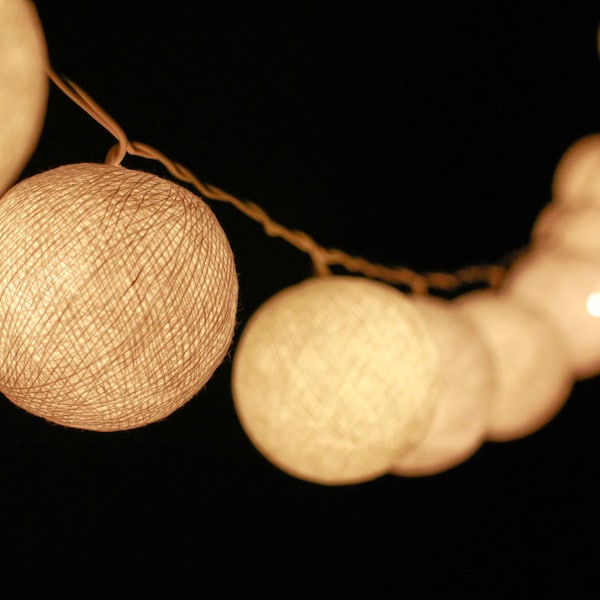 Cotton Ball Light Etsy