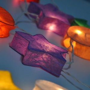 Mixed colour mulberry paper Moon, Lunar, Star Lanterns for party & decoration