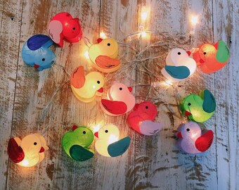 Colorful Birds  paper  Lanterns for party decoration, fairy lights, string lights, Lights decor