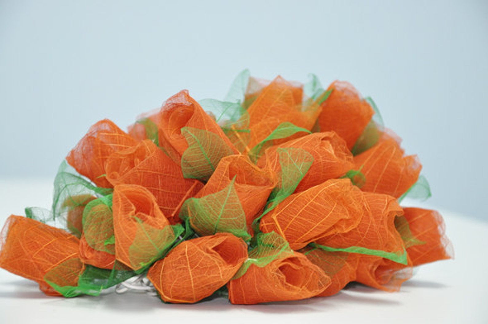 Dark Orange Rose String Lights for for Patioweddingparty and Etsy