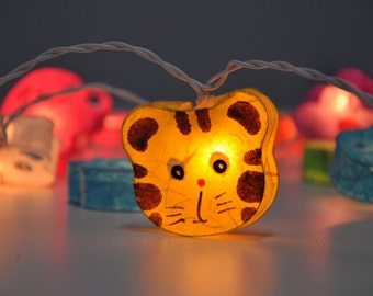 Colourful mulberry paper cute animals face Lanterns for party & decoration, Lights decor