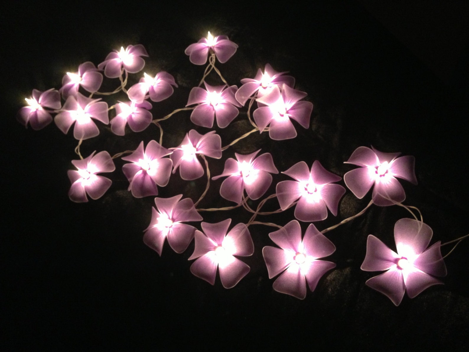 Pale Purple Flower String Lights for Patioweddingparty and Etsy
