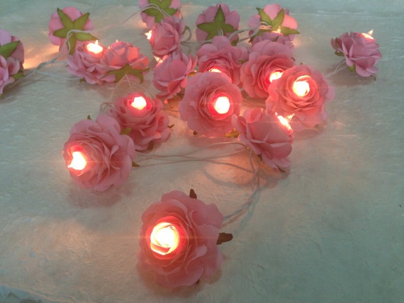 Pink rose 2024 fairy lights