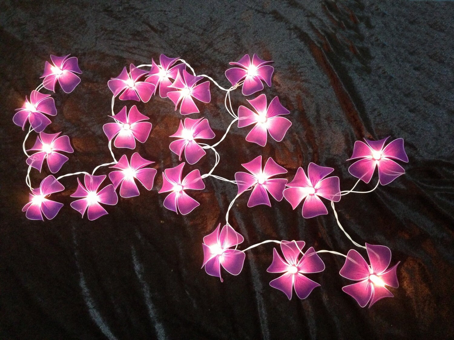 Dark Purple Flower String Lights for Patioweddingparty and Etsy