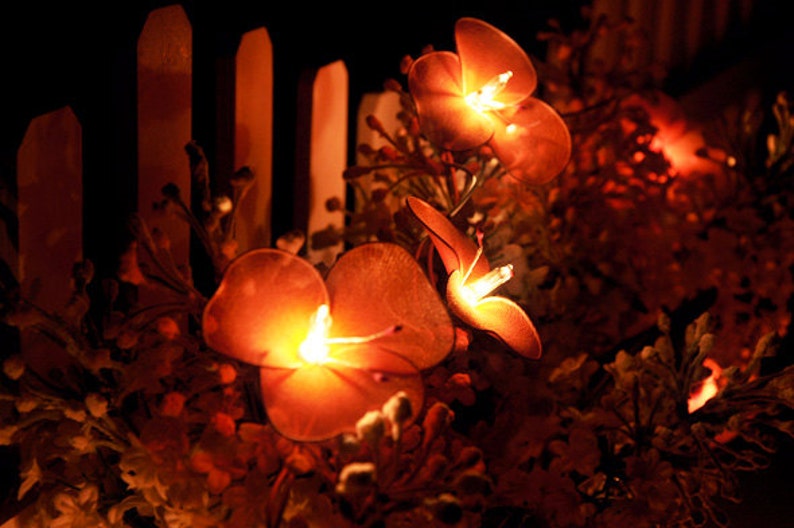 Orange Flower String Lights for Patioweddingparty and Etsy