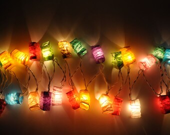 Mixed Colors mulberry paper Geometry spring Lanterns for party & decoration