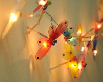 Colourful dragonfly string lights for party and decoration fairylights