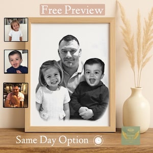 Liebsten zum Foto hinzufügen | Foto Merge Erinnerungsgeschenk | Verstorben in Familienfoto | Kombiniert Bild | Realistischer Fotobearbeitungsservice