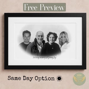 Custom Photo Merge | Add Deceased or Living Person to Photo | Memorial Tribute Picture | Combine Photos into One | Digital or Print Gift