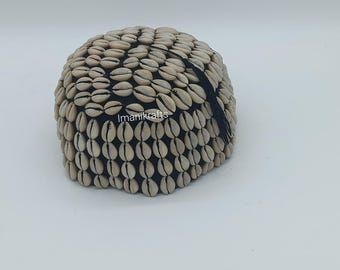 Afrikanische Maasai Kauri Muschel Mütze, Handgemachte Tribal Muschelmütze, Traditionelles Boho Statement Headpiece