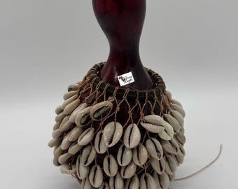 African Shekere Instrument Handmade Gourd Percussion with Cowrie Shells African Musical Instrument  Tribal Decor Gift For Her Music Classes
