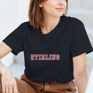 Stirling Scottish T-Shirt - Scottish Pride - Scottish Gift - Varsity Style T-Shirt - College Style T-Shirt - Heavyweight Cotton Tee