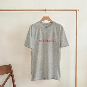 Inverness Scottish T-Shirt - Scottish Pride - Scottish Gift - Varsity Style T-Shirt - College Style T-Shirt - Heavyweight Cotton Tee