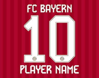 Tipografía de la camiseta del Bayern de Múnich 2026-27 – Kit vectorial de nombre y número (descarga digital)