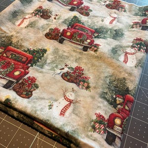 Susan Winget Christmas Fabric (Country Drive) - 3/4 Yard