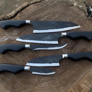 Premium Chef Knife Set – Handmade High-Carbon Steel Blades | Perfect for Kitchen & Culinary Gifts