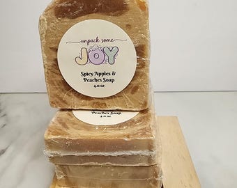 Spicy Apples & Peaches | Goat Milk | Tallow | Mango Butter | Cold Process Soap Bar