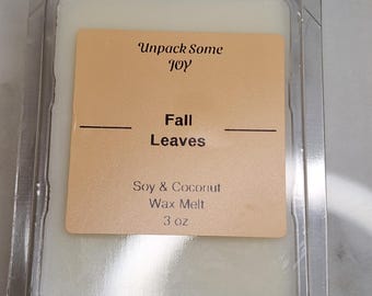 Fall Collection | Soy Coconut Wax | Wax Melts 3 oz