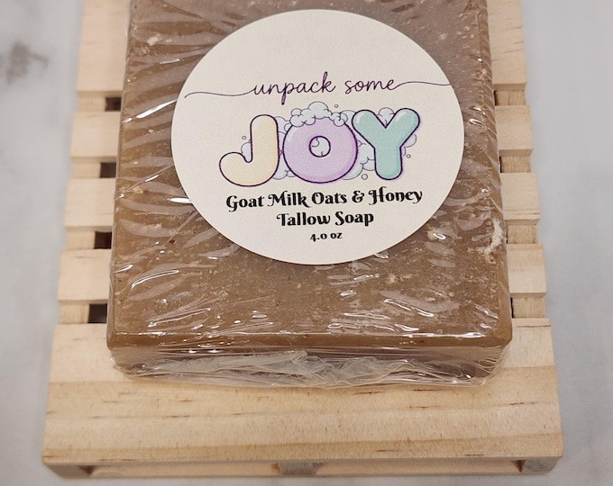 Featured listing image: Goat Milk, Oats & Honey Tallow Soap